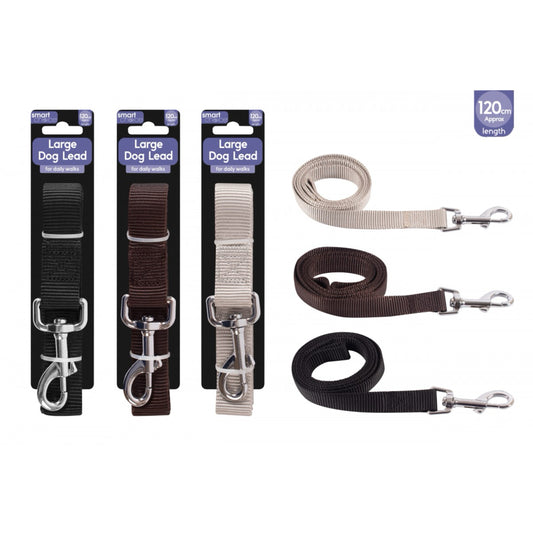 SMART CHOICE LARGE 1.2M Dog Lead Assorted Colours