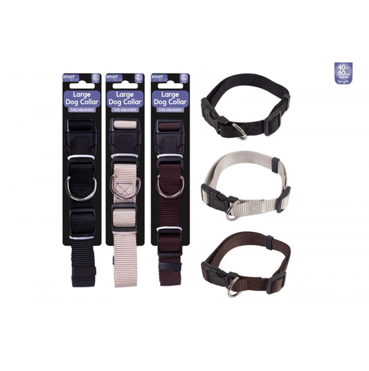 SMART CHOICE LARGE Dog Collar 50CM-60CM Assorted Colours