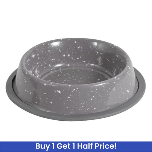 SMART CHOICE Speckled Stainless Steel Pet Bowl 400ML