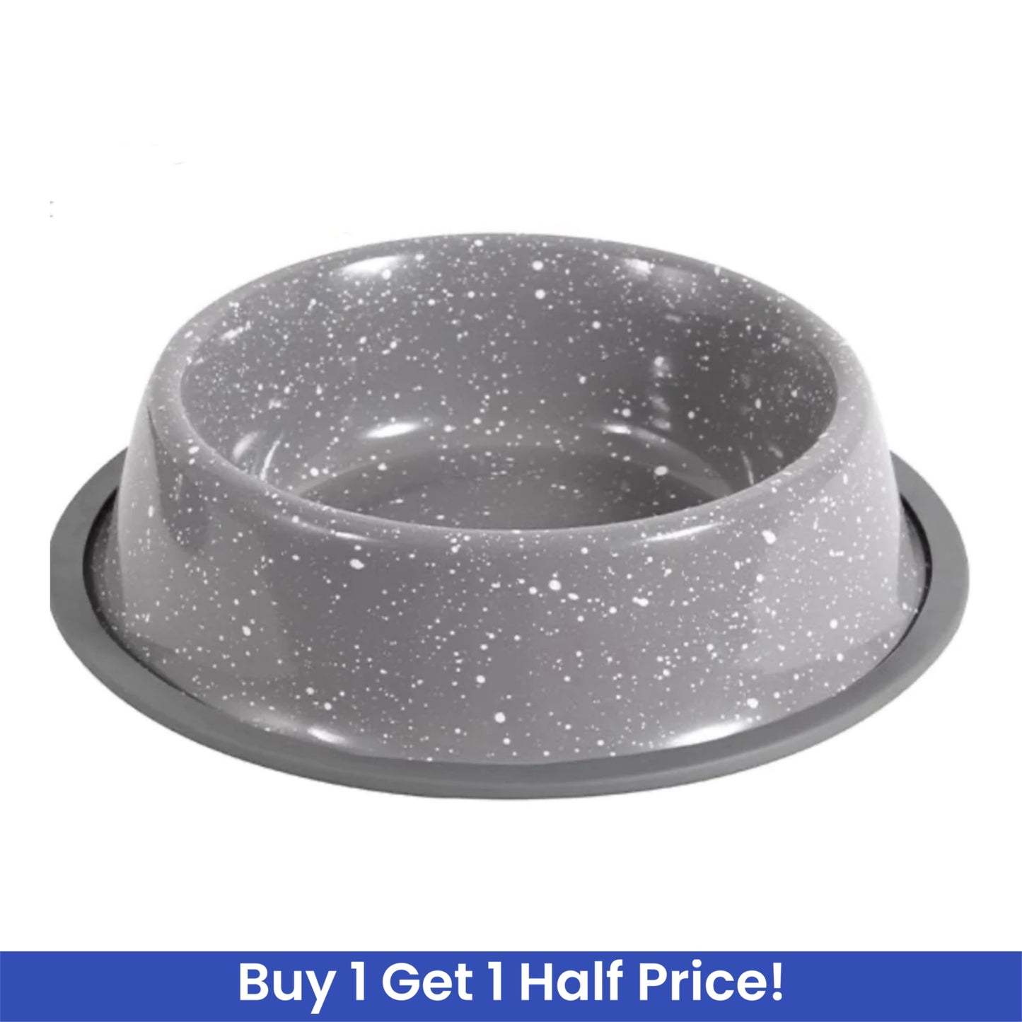 SMART CHOICE Speckled Stainless Steel Pet Bowl 900ML