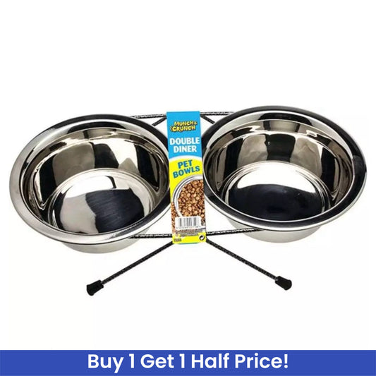 MUNCH & CRUNCH Double Dinner Pet Bowls SET