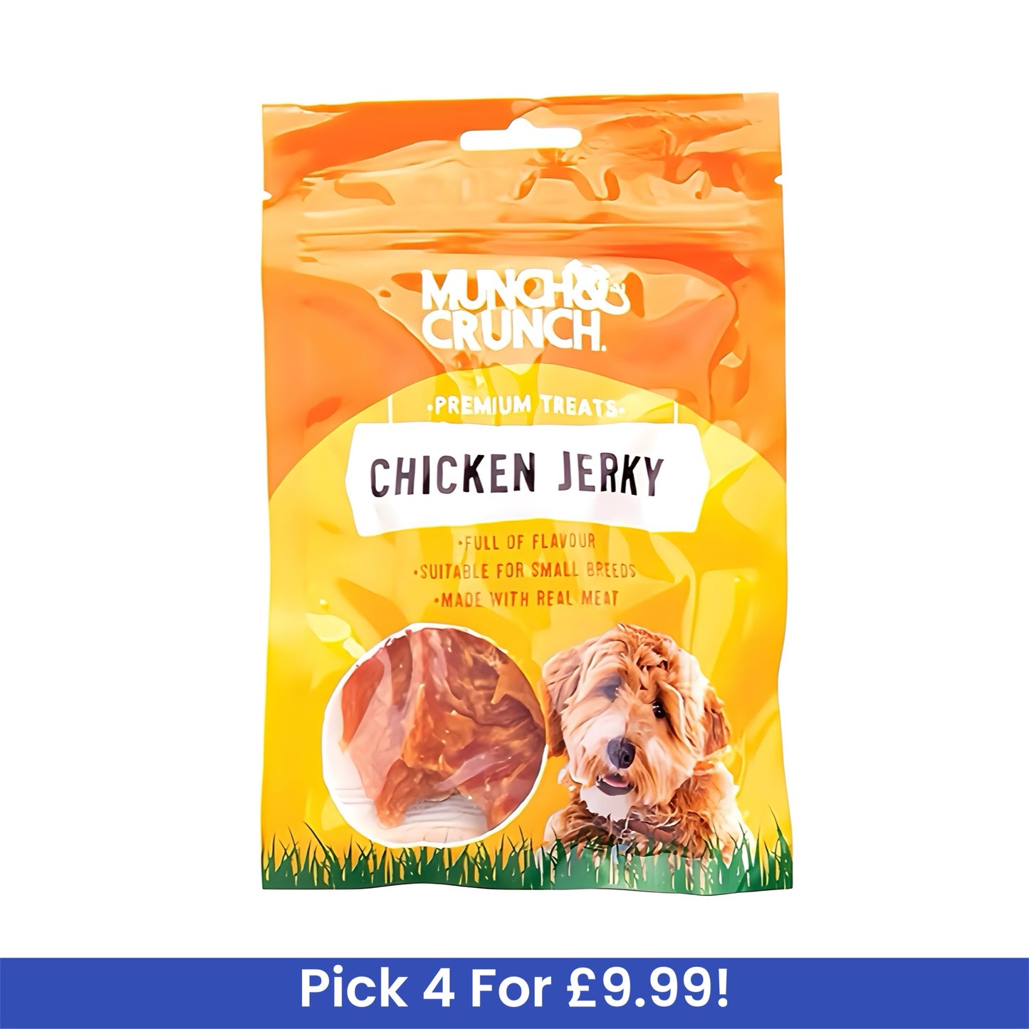 MUNCH & CRUNCH CHICKEN JERKY DOG TREATS 70G