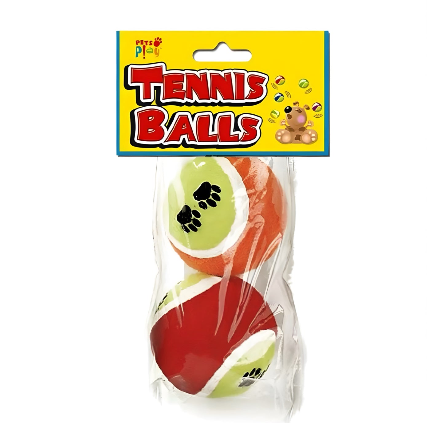 PETS PLAY Dog Tennis Balls 2 PACK