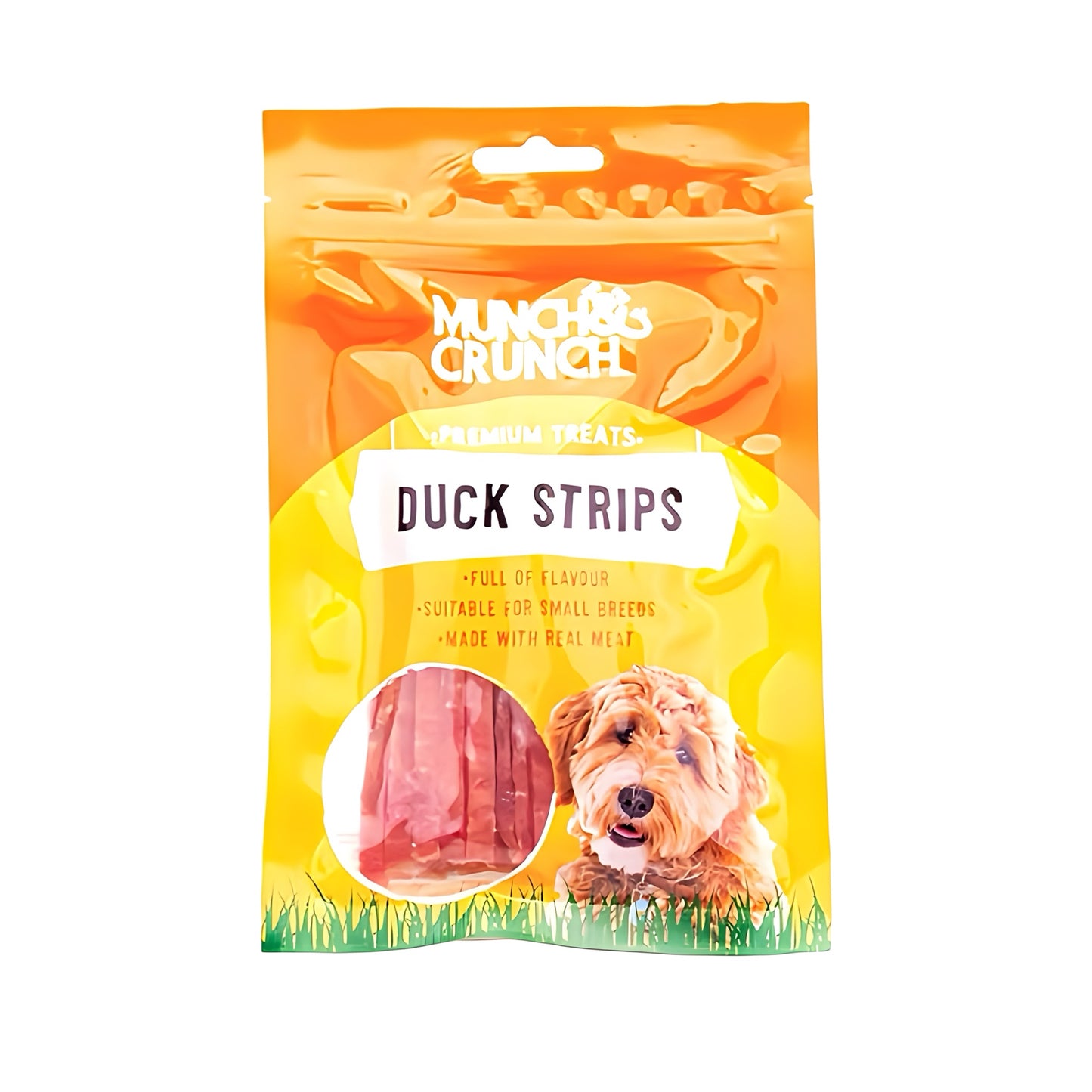 MUNCH & CRUNCH DUCK STRIPS DOG TREATS 70G