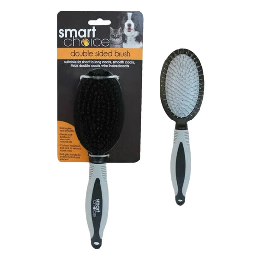 SMART CHOICE Double-Sided PIN & Bristle Grooming Pet Brush