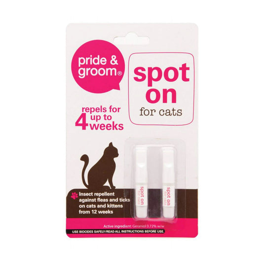 PRIDE & GROOM Spot On For CATS FLEA & TICKS